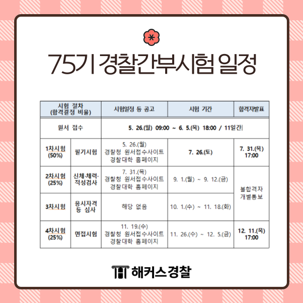 경찰간부후보생-시험일정